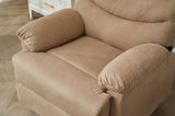 Manual Recliner Chair with Pillow Top Arms for Bedroom and Living Room in Mocha Finish B205P327485