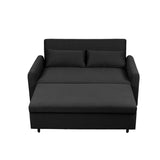 Oversized 61'' Convertible Sleeper Sofa Bed, 2-Seater Loveseat Sofa w/Pockets, Adjustable Backrest W2795P323247