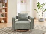 28.94"W Swivel Accent Open Back Chair Modern Comfy Sofa Chair With Weathered Base For Nursery W3188P417882