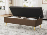 Modern Storage Ottoman Bench Upholstered Bedroom Bench Entryway Storage Ottoman Tufted Ottoman Bench N719P305620E