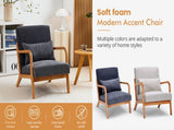 Mid-Century Modern Accent Chair, Arm Chair Living Room Chairs Pillow Upholstered Reading Chair W2989P241862