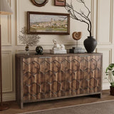 Accent Cabinet Farmhouse Style 4 Door Wooden Cabinet Sideboard Buffet Server Cabinet Storage W1435P216113