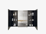 ZUN 39x28 inches Medicine Cabinet Black Iron Cabinet bathroom with mirror Wall mount W1355P192281