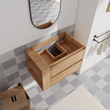 30" Wall Mounting Bathroom Vanity, Soft Close Drawer W999P193004