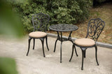 ZUN Best seller Products 3-Piece Outdoor Rust-Resistant Cast Aluminum Patio Bistro Set with cushion W640P250974