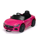 ZUN Maserati Ghibli-licensed 12V Kids Ride on Car with Remote Control, Music and Lights, Pink W2181P149195