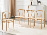Wesborn Chair-Y-shaped Medieval Style Armchair for Dining Table, Woven Seat W2920P430782