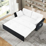 Convertible Pull Out Sofa Bed Queen Size, 3-in-1 Convertible Sleeper Couch with Thicked Cushions and W3163P269663
