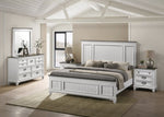 ZUN Clelane Wood Bedroom Set with Shiplap Panel King Bed, Dresser, Mirror, and two Nightstands T2574P202586