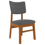 Dining Chairs Set of 4, Wooden Dining Chair Armless, Mid-Century Modern Upholstered Linen Seat N752P271224E