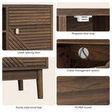 43.31 inch TV Stand, Mid-Century Modern TV Stand for 32/45 inch TV, Entertainment Center with W1706P318064