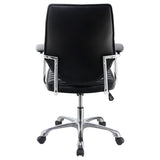 Black and Chrome Height Adjustable Swivel Office Chair B062P153797
