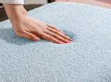 Blue Storage Ottoman Bench for End of Bed Gold Legs, Modern Grey Faux Fur Entryway Bench Upholstered W1170104171