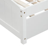 Twin size Platform Bed with Trundle, White WF194304AAK