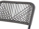 3-Piece Folding Outdoor Patio Bistro Set, Steel and Wicker Rope, Gray/Black 89165992