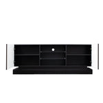 ZUN Stylish Functional TV stand with Color Changing LED Lights, Universal Entertainment Center, Black W33140081