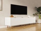 Modern warm white TV cabinet for 80 inch TV Stands, for Living Room Bedroom W33153230