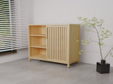 large-capacity single-door storage shelves in living rooms, bathrooms and other life scenes W2207P308721