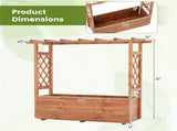 Natural Pine Wood Raised Garden Bed, 100% Solid Pine Construction & Hanging Roof Design 77341883