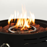 ZUN 15 inch Outdoor Portable Propane Fire Pit, Camping Fire Pit Cooking Support Tabletop Fire Pit W853135526