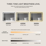 27 in. H LED Single Vanity Mirror in Polished Crystal Vanity LED Mirror for W2026P203529