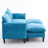 Convertible Combination Sofa Sofa U-Shaped Sofa with Footstools with Storage, Gray Sofa for Living W2012P253357