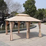13x10 Outdoor Patio Gazebo Canopy Tent With Ventilated Double Roof And Mosquito net W419P282069