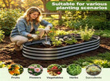 Galvanized Raised Garden Bed 6x3x1ft - Heavy Duty Metal Planter Box for Vegetables, Herbs & Flowers, W840P499235