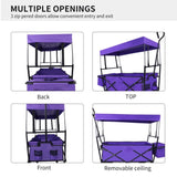 ZUN Outdoor Garden Park Utility kids wagon portable beach trolley cart camping foldable folding wagon W321115010