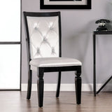 ZUN Set of 2 Dining Side Chair in Black and Silver Finish B016P156532