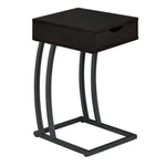 ZUN Cappuccino and Gunmetal Hi-tech Accent Table B062P153621