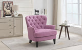 Mirod Vintage-Inspired Upholstered Lounge Chair with Nailhead Trim ,Solid Wood Legs for Stability N760P253374P