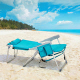 63*70*99cm Heightened Oxford Cloth Silver White Aluminum Tube Bearing 100kg Beach Chair Mint Green 34215828