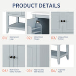 ZUN 30" Gray Modern Sleek Bathroom Vanity Elegant Ceramic Sink with Solid Wood Frame Open Style Shelf & N725P189825E