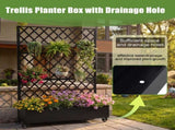 Metal Raised Garden Bed with Wheels and Trellis,73"x47"x16" Planter Box for Climbing Plants, 50711084