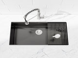 Kitchen Sink 33"x19" Multifunctional undermount Flying Rain Waterfall S304 Stainless Steel Handmade 00955466