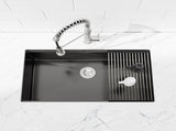 Stainless Steel Kitchen Sink, 30x19 Single Bowl, Undermount Handmade Sink in Black, with Cutting 08831545