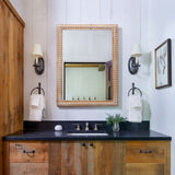 22x30 Inches Wood Framed Mirrors for Bathroom,Wooden Frame Wall Mirror Farmhouse Wall Mounted W2295P290649