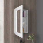 ZUN Juno 25.7" H x 15.7" W Narrow Mirror Medicine Cabinet, One door with Three interior Shelves for B070P242486