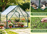 36" x 36" x 43" Mini Outdoor Greenhouse with Detachable PE Bottom Mat, HeavyDuty Metal Frame Small 08844628