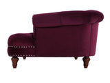 La Rosa Victorian Chesterfield Loveseat, Burgundy Velvet B2719P238184