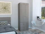 Light Gray 2-Drawer Armoire B062P202116