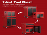 Tool Chest, 5-Drawer Rolling Tool Storage Cabinet with Detachable Top Tool Box, Liner, Universal W2660P180050