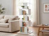 360&deg Rotating Bookshelf with Acrylic Plate, 5-Tier Tall, Floor Rack Simple Bookcase, Modern W409P167480