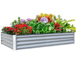 ZUN 8x4x1 ft Galvanized Raised Garden Bed, Outdoor Planter Garden Boxes Large Metal Planter Box for W1859P197955