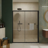 60.in W x 72.in H Single Sliding Shower Door, 1/5 inch Thick Clear Tempered Glass Shower Door with W3048P278318