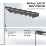 ZUN Electric Awning /Patio Retractable Awning -AS （Prohibited by WalMart） 09778172