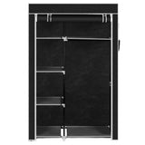 ZUN 64" Portable Closet Storage Organizer Wardrobe Clothes Rack with Shelves Black 72214687