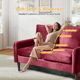 54" Velvet Sofa for Small Spaces, Modern Army Green Fabric Couch with Plush Comfort, Compact Living 32458979