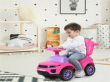 3-in-1 Kids Ride On Push Car for 12-36 Months Removable Handle Anti-Roll Board Horn Music Pink 13233134